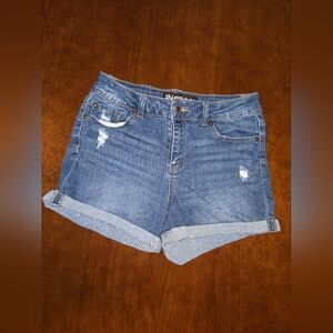 Enjean Distressed Blue Jean Shorts Medium Women's Casual
